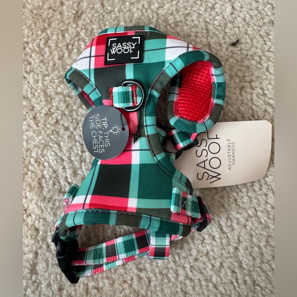 Sassy Woof Plaid Dog Harness